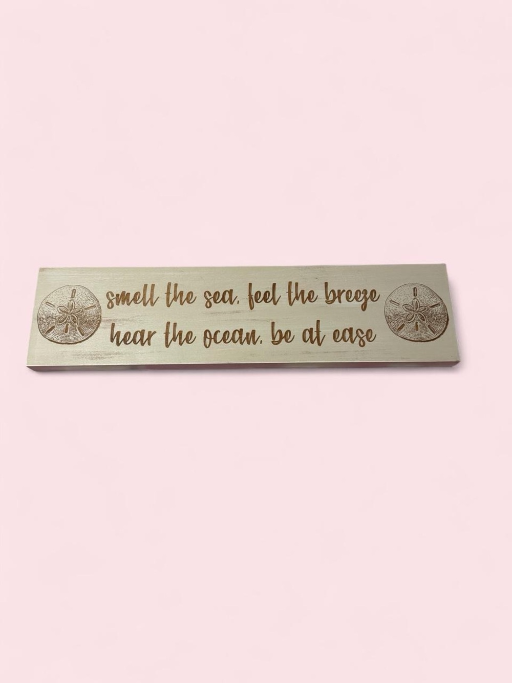 Beach wall decor with Script - smell the sea, feel the breeze, hear the ocean ..